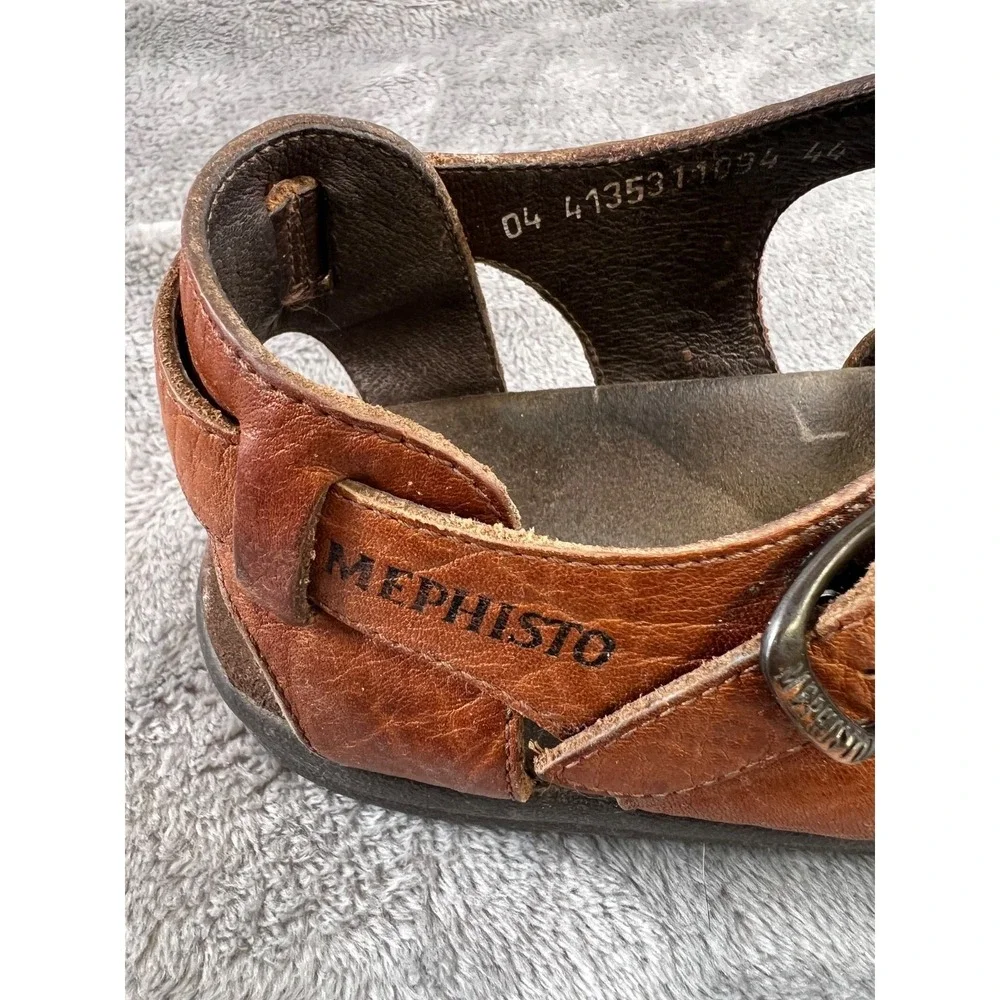 Mephisto Sam Fisherman Sandals Mens EU 44 US 10 Leather Comfort Walking Shoes